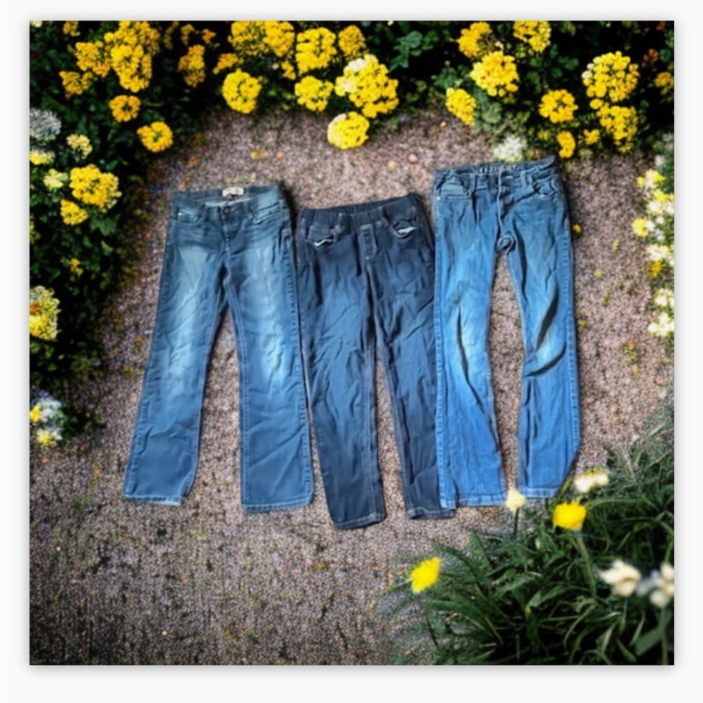 3pc Girls Sz 10-12 denim bundle -Lei-Buffalo-JF -all like new- bootcut‌‌☀️🌸‌
